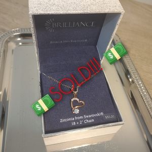💵SOLD! Brilliance by Swarovski heart necklace (NWT*)